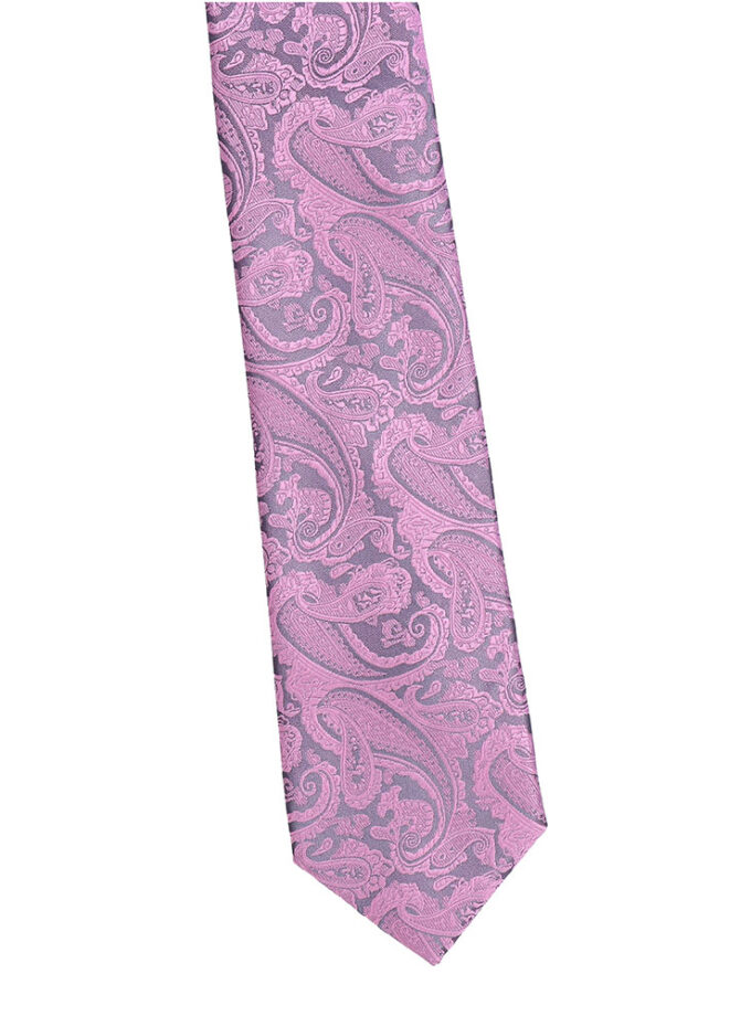 Kaklasaite ar rozā rakstu
