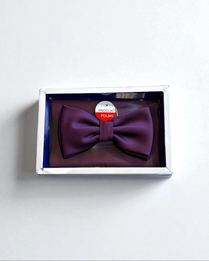 Elegants žakarda tauriņš – burgundijas tonī